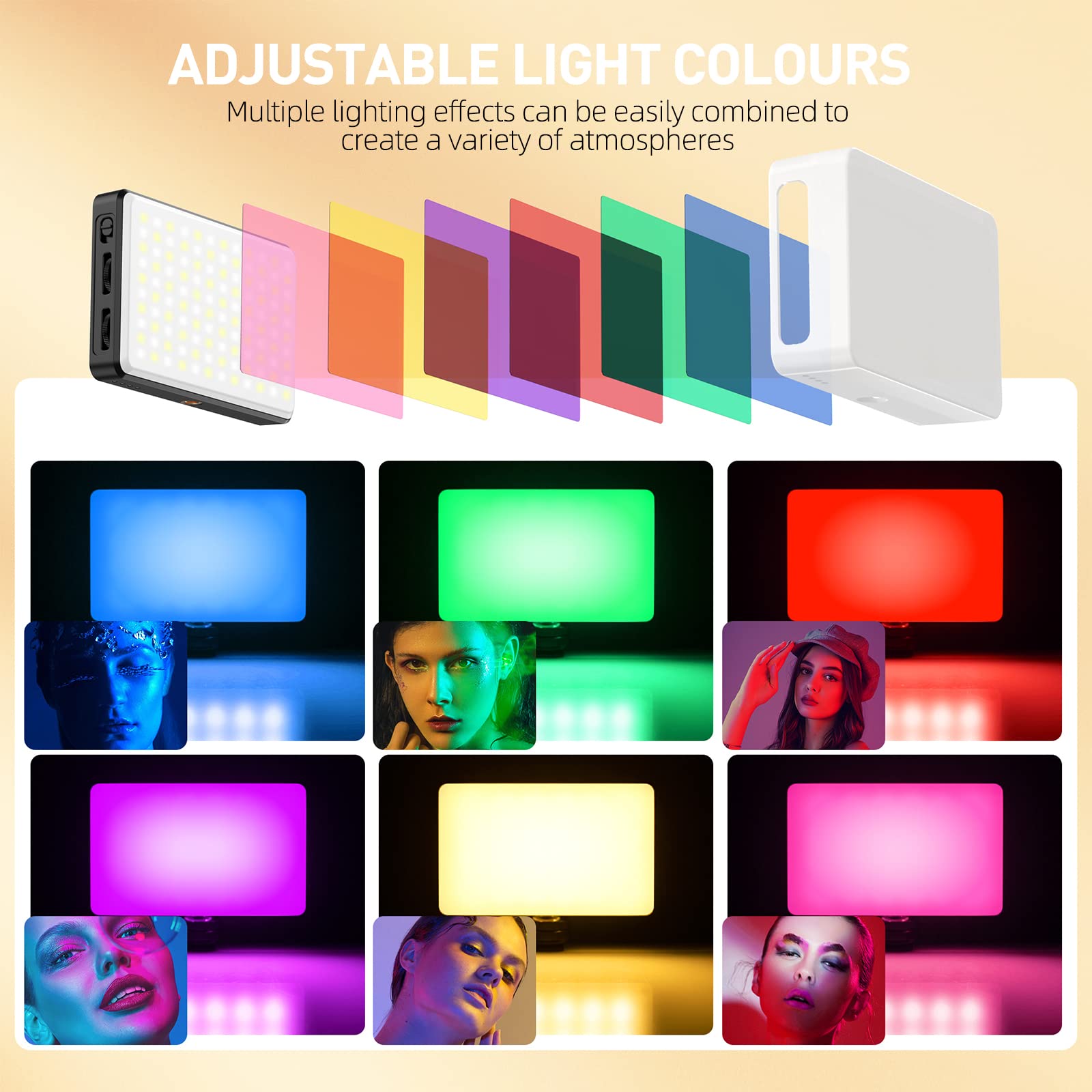 120 LED Phone Light, Selfie Light, 5000Mah Rechargeable Clip Video - View #3