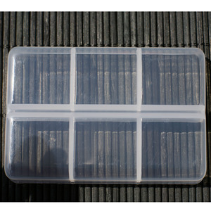 Six Compartment Transparent Pillbox Mini Portable PP Plastic Medicine Storage Case With Braille Labels For Daily Use - Product Image 3