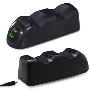 <span class=keywords><strong>PS4</strong></span> ince/Pro oyun denetleyicisi Joystick için LED göstergesi ile çift şarj standı şarj standı istasyonu - Product Image 2