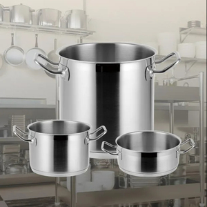 Marmite à fond épais en acier inoxydable poli pour <span class=keywords><strong>restaurant</strong></span>, grande marmite de cuisson en gros, approvisionnement stable - Product Image 2