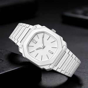 New Trend Fashion Premium White Quartz Watch Plastic Ultra Thin Men's Quartz Watch Top Luxury <b>Gift</b> <b>Box</b> Watch - Product Image 1