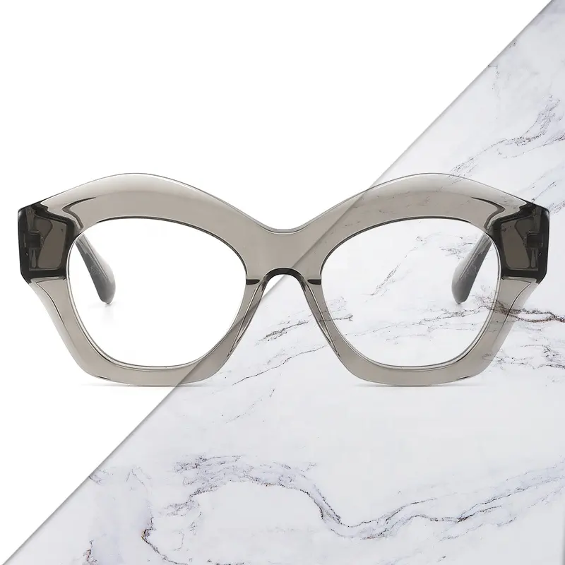 نظارات نسائية سميكة مصنوعة يدوياً من مادة الأسيتات نظارات شفافة للنساء نظارات بإطارات نظارات رترو نظارات طبية