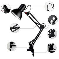 Vente en gros d'usine de lampe de table décorative portable en métal lampe de bureau d'architecte avec bras oscillant