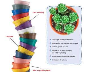 Pots de plantes en plastique de haute qualité, pots de fleurs bon marché, pots pour plantes <span class=keywords><strong>vertes</strong></span>, 12 pièces - Product Image 4