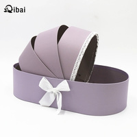 Caja de Regalo con Ramo de Flores de Jabón de Alta Calidad Qibai, Caja de Flores para Cuna de Bebé con Embalaje de Luna, Carpetas con Relieve y Laminado Mate