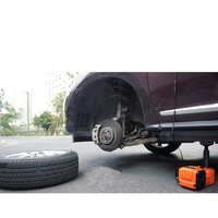Kit Cric de Voiture Électrique et Hydraulique Portable 2-en-1, 5 Tonnes, 12V, avec Pompe à Pneus