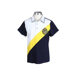 Venta al por mayor de <span class=keywords><strong>uniformes</strong></span> escolares personalizados camisa deportiva de verano uniforme blanco y negro con camisetas de manga corta - Product Image 2