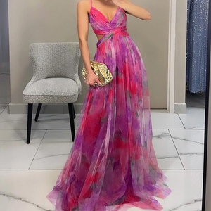 Spring/Summer New Arrival Mesh Print <b>Spaghetti</b> <b>Strap</b> Dresses Fashion - Product Image 5