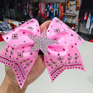 Nœuds de cheerleading légers en plastique personnalisables gratuits, nœuds de compétition, nœuds en strass, conception OEM - Product Image 1