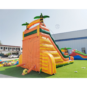 Commercial Grade PVC Yellow Marble Inflatable Water <b>Slide</b> with Pool <b>Large</b> Inflatable Palm Water <b>Slide</b> Jumping Castle - Product Image 5