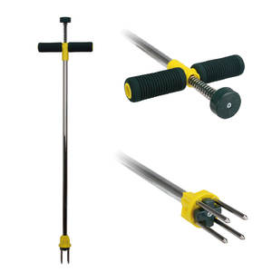 SONO J188 Outil de désherbage de jardin multifonction en acier au carbone à long manche avec désherbeur vertical et 3 griffes - Product Image 1