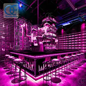 Fancy Counter Night Club Bar Accessories Wallpaper For Night Club Decor