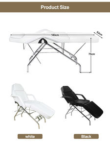 Lettino da Massaggio Portatile Pieghevole in Pelle Sintetica TS-2601 - Product Image 3