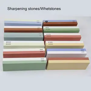 प्रीमियम Whetstone 2 पक्ष धैर्य Waterstone Sharpening पत्थर NonSlip बांस आधार के साथ कोण गाइड