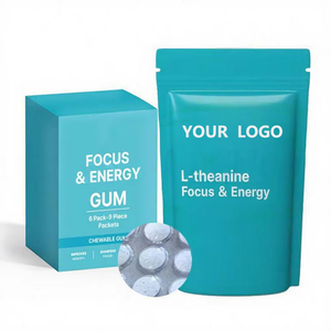 Chicle de L-Teanina con Vitaminas OEM de Solilan, Suplemento para la Salud Cerebral, Energía y Concentración, Sabor Menta - Product Image 1