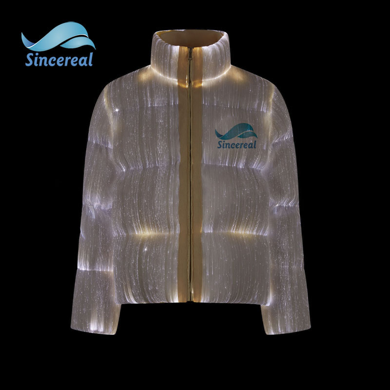 Best Selling LED Jacket Glow Fiber Optic Light Up for Night Events