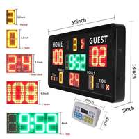 Tableau de score numérique LED portable YIZHI pour panneau de contrôle de console, 0,9 m, avec affichage du chronomètre de 24 secondes, prise 220 V, pour terrain intérieur