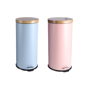 Tùy Chỉnh 10/12/20/30L 5L Sang Trọng Tre Bìa Nhà Bếp Thùng Rác Có Thể Với Bàn Đạp Chân Kim Loại Nhà Bếp Bin Vòng Thùng Rác Cho Nhà - Product Image 3