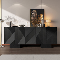 Buffet moderne en bois massif de style italien, meuble de rangement vintage de luxe pour salon, étagère à chaussures, 4 tiroirs, écologique, modulaire
