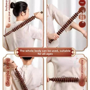 Masajeador de cuerpo trasero de madera de ala de pollo Manual masajeador de vientre Abdominal rodillo de muslo y pantorrilla para aplicación manual - Product Image 4