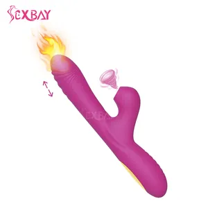 SEXBAY 2024 new G-Spot Female Sucking function USB charging Medical silicone waterproof retractable heated vibrator