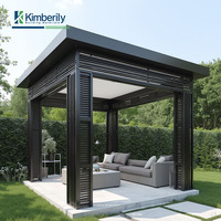 Pergola électrique extérieure en aluminium de style américain, jardin, villa, patio, pavillon de loisirs pour terrasse extérieure