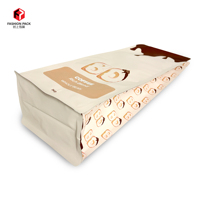 Emballage de café sec, noix, riz, noix de coco, sucre en poudre, sac personnalisé à fond plat en plastique à fond carré pour aliments, sac thermoscellé à la mode