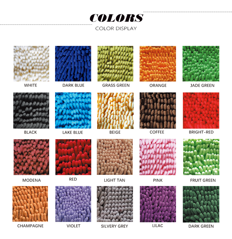 Hot sale Interior door mat bathroom rug chenille mat(图6)