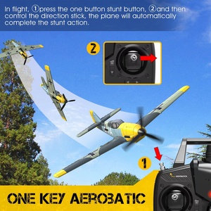RC Warcraft EPP RTF BF109 2.4G 6 assi One Key di ritorno <span class=keywords><strong>Drone</strong></span> acrobatico 3D ad ala fissa Trainer batteria telecomando aereo - Product Image 6