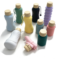 CHINFAI Bouteille d'eau pliable en silicone personnalisée avec logo, créative, pour le sport, les voyages en plein air, le cyclisme