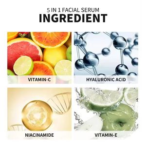 OEM Serum Vitamin C 5 in 1, dengan Retinol Niacinamide Anti Penuaan wajah pencerah untuk semua jenis kulit - Product Image 4