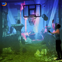 Juego de Entrenamiento de Baloncesto con Proyección Interactiva AR, Simulador Deportivo para Interiores