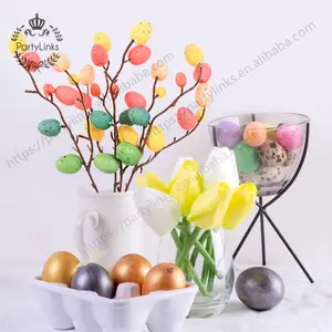 Paasei Boomtak Kleurrijke Schilderij Schuim Ei Bloem Nep Plant Diy Easter Decoratie Bruiloft Festival Feest Huis Vaas Decor