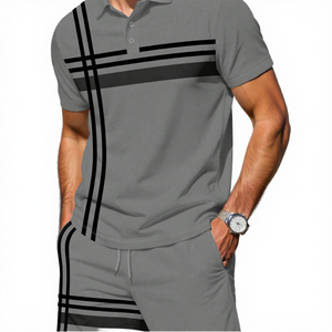 Camiseta Polo Clásica de Algodón para Hombre, Camiseta Polo Lisa de Manga Corta para Hombre, Camiseta Polo de Corte Regular para Hombre, Camiseta Polo de Color Sólido para Hombre - Product Image 2