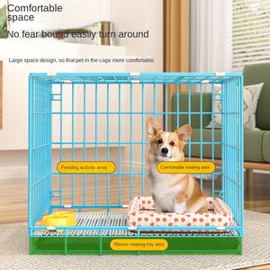 <span class=keywords><strong>Cage</strong></span> pour chien Teddy, petite <span class=keywords><strong>cage</strong></span> pour chien d'intérieur, pliable, en métal, avec plateau en plastique, fermeture à bouton solide, protection écologique, maison pour animaux de compagnie - Product Image 3