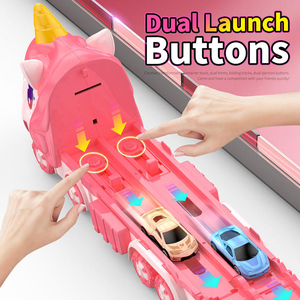 <span class=keywords><strong>Jouet</strong></span> de voiture transformable pliable pour enfants, véhicule à friction, licorne rose princesse, cheval - Product Image 3