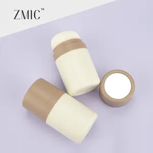 ZMIC Grosir Wadah Kosmetik Bubuk Puff Blush Plastik Botol Spons Wadah Bubuk Longgar Kosong dengan Kuas