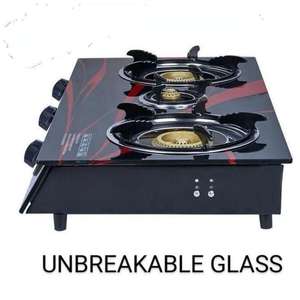 Estufa <span class=keywords><strong>de</strong></span> <span class=keywords><strong>Gas</strong></span> <span class=keywords><strong>para</strong></span> Cocina, Nuevo Diseño, Vidrio Templado Negro, Llama Azul, 5 cm, Económica, Encendido Electrónico, <span class=keywords><strong>para</strong></span> Uso Doméstico y Hotelero - Product Image 6