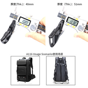 Hebilla de seguridad de plástico KJM de 40 mm y 51 mm con doble ajuste para accesorios de bolsos de exterior - Product Image 4