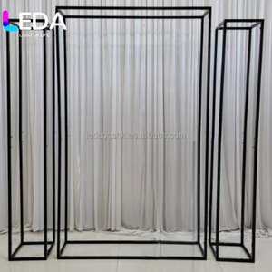 LEDA Custom Wedding Arch <b>Stage</b> Black Arch Decor Party <b>Props</b> Square Arches Stand Screens Flower Stand - Product Image 3