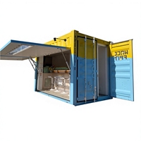 Restaurant-café modulaire en conteneur maritime de Chine à vendre, nouveau style, remorque alimentaire, restaurant en conteneur, kiosque alimentaire extérieur