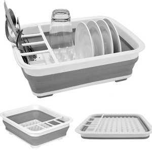 Collapsible Plastic Eco-Friendly Drying <b>Dish</b> Storage Rack <b>Dish</b> Drainer Kitchen Counter RV Campers Portable Organize - Product Image 6