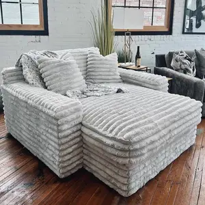 L-образный дополнительный уютный секционный диван для гостиной с мягкой вельветовой тканью