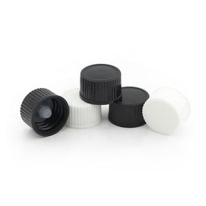 <span class=keywords><strong>Bouchon</strong></span> <span class=keywords><strong>conique</strong></span> en <span class=keywords><strong>plastique</strong></span> noir et blanc côtelé avec joint en polyéthylène, imitation bakélite, avec insert en polycon, pour bouteille Boston - Product Image 2