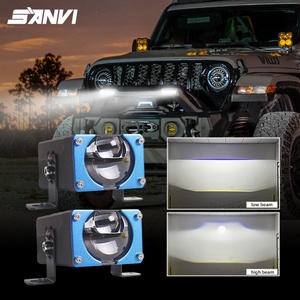 S101 Car Accessories 68W Middle Net Light <b>Led</b> Headlight White Color Auxiliary Lights <b>Led</b> <b>Projector</b> Lens Front Grille Light - Product Image 1