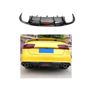 Diffusore in Vera Fibra di Carbonio Stile KB per Paraurti Posteriore <span class=keywords><strong>Audi</strong></span> <span class=keywords><strong>A6</strong></span> S6 C7 C7.5 2012-<span class=keywords><strong>2018</strong></span> - Product Image 1