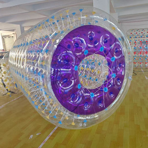 <span class=keywords><strong>Rodillo</strong></span> de Agua Inflable de PVC Transparente y Colorido, Pelotas Acuáticas, Rodillos Zorb de TPU Sellados Transparentes - Product Image 1