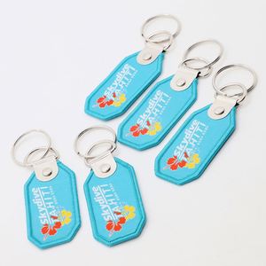Porte-clés personnalisé tissé pour le parachutisme à Tahiti, broderie durable, étiquette de sport pour centres de parachutisme et articles de sports extrêmes - Product Image 1