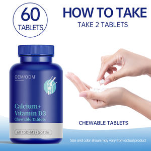 Tablet kalsium Vitamin D3 kustom Tablet kalsium dan Vitamin kunyah Tablet kalsium Vitamin <span class=keywords><strong>D</strong></span> suplemen - Product Image 6