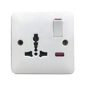 SX 1 Gangue multi-função de interruptor de parede tomada elétrica tomada de parede de porcelana lâmpada de bruxa